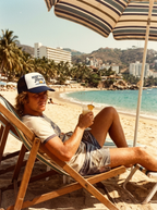 Trucker Cap — "Ready To Go, Always" Sunset Surf Mesh Hat